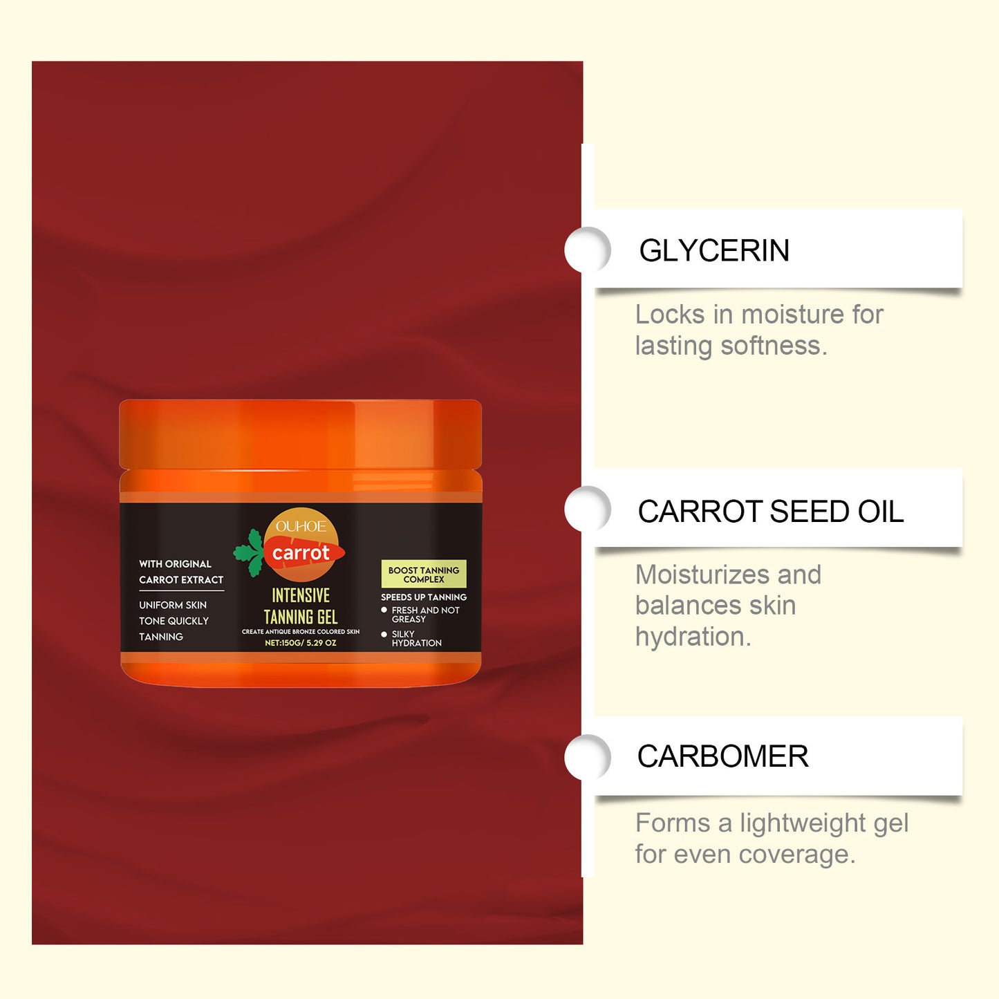 Ouhoe Carrot Tanning Gel