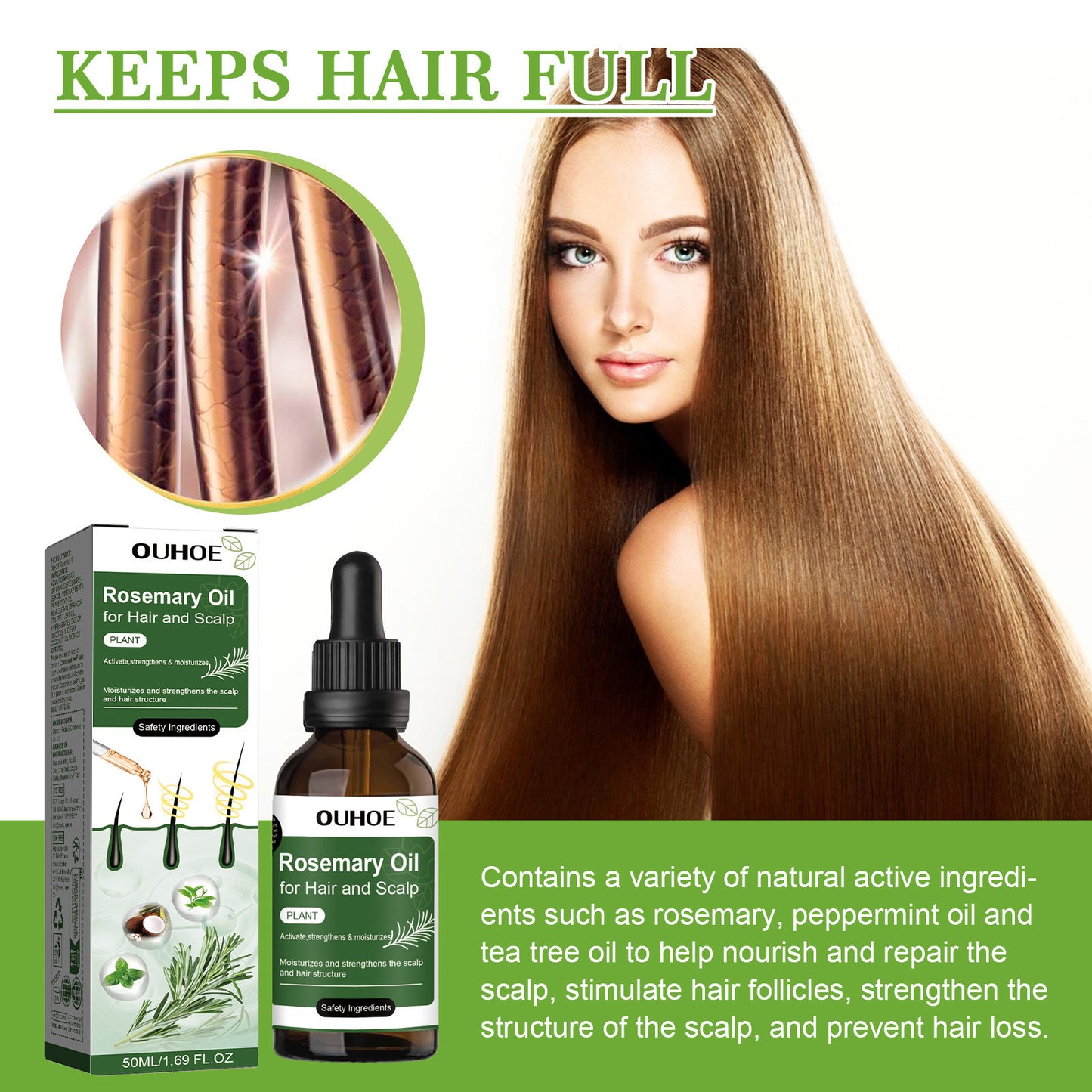 Ouhoe Rosemary Hair Care Essential Oil