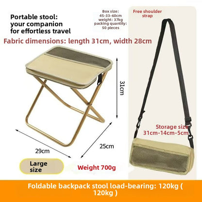 Outdoor backpack folding stool pen bag