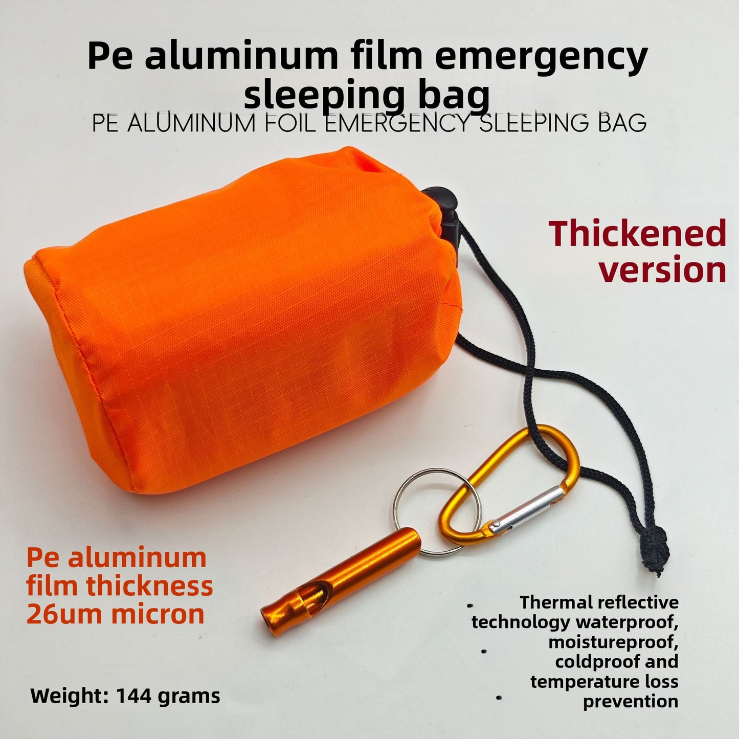 Outdoor Camping PE Aluminum Film Emergency Sleeping Bag
