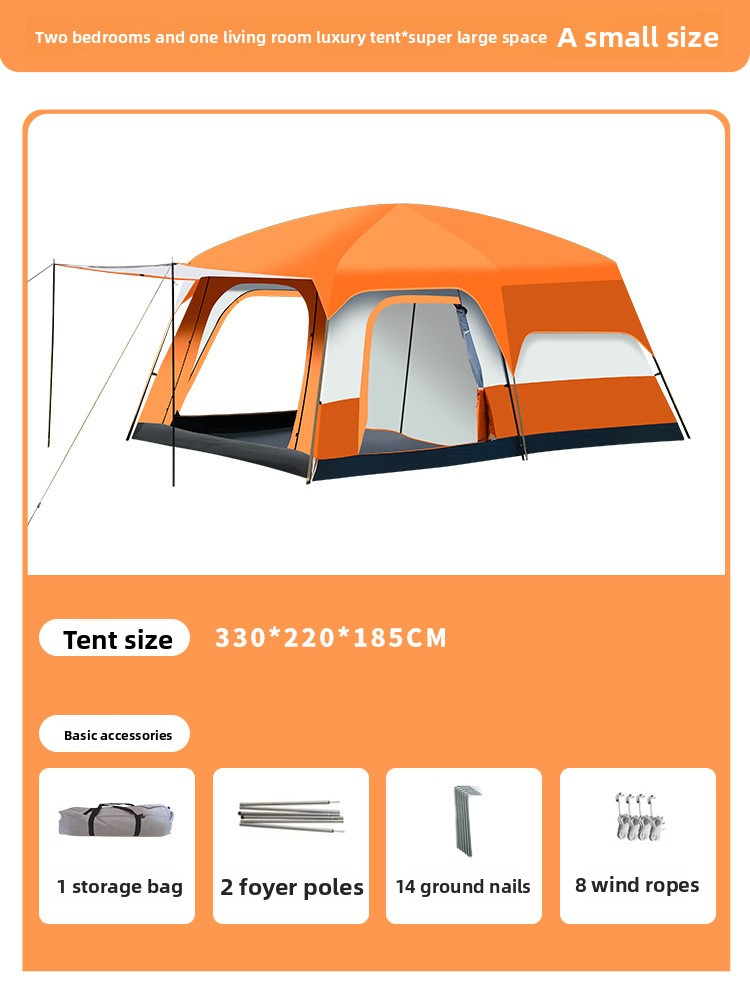Outdoor Camping Tent Two Rooms