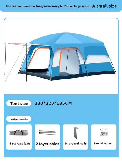 Outdoor Camping Tent Two Rooms
