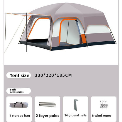 Outdoor Camping Tent Two Rooms