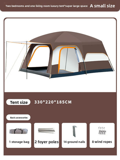 Outdoor Camping Tent Two Rooms