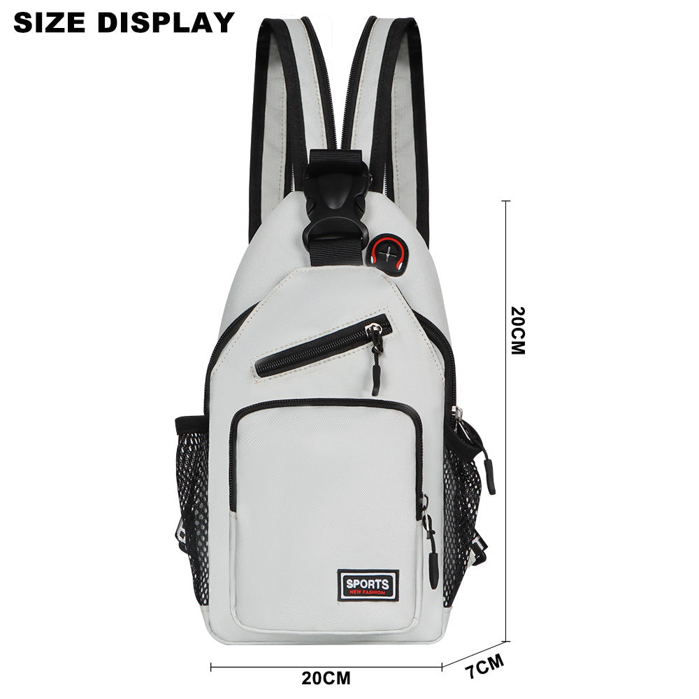 Outdoor Cycling and Travel, Men's Crossbody Bag, Nylon Oxford Cloth Backpack