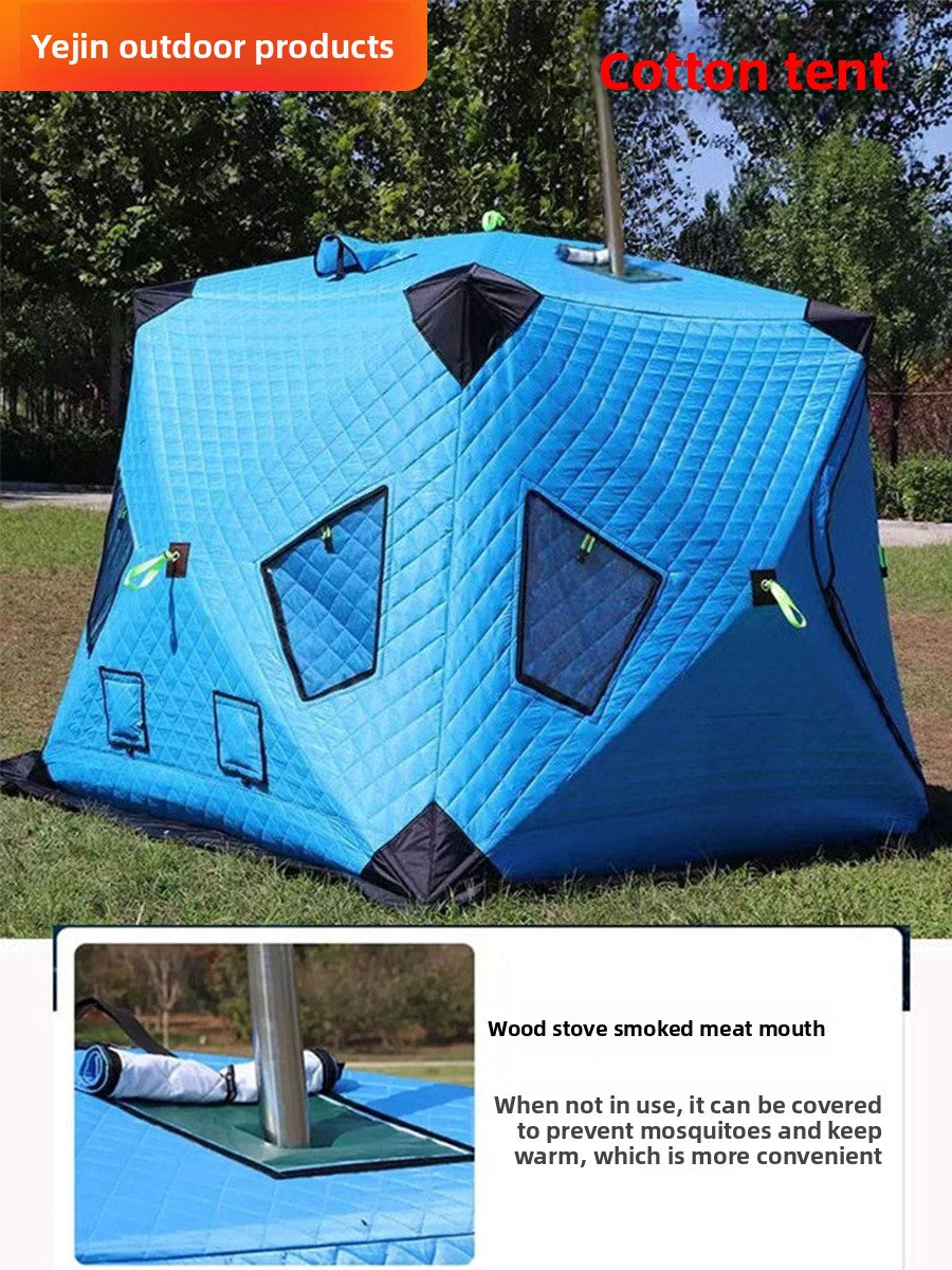 Outdoor fishing with cotton tent