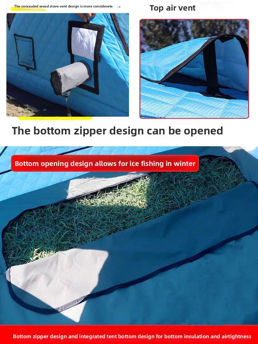 Outdoor fishing with cotton tent