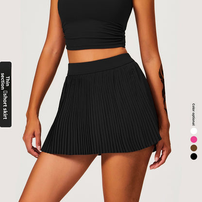 Outdoor Fitness Tennis Skirt Anti-running Yoga Skirt