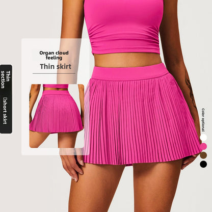 Outdoor Fitness Tennis Skirt Anti-running Yoga Skirt