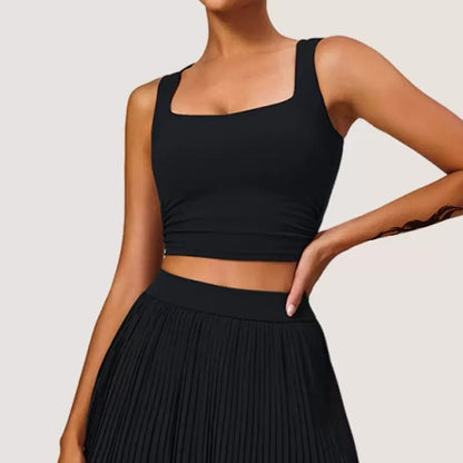Outdoor Fitness Tennis Skirt Anti-running Yoga Skirt