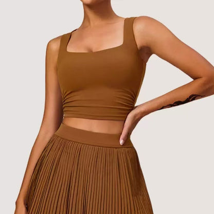 Outdoor Fitness Tennis Skirt Anti-running Yoga Skirt