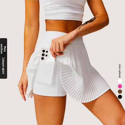 Outdoor Fitness Tennis Skirt Anti-running Yoga Skirt