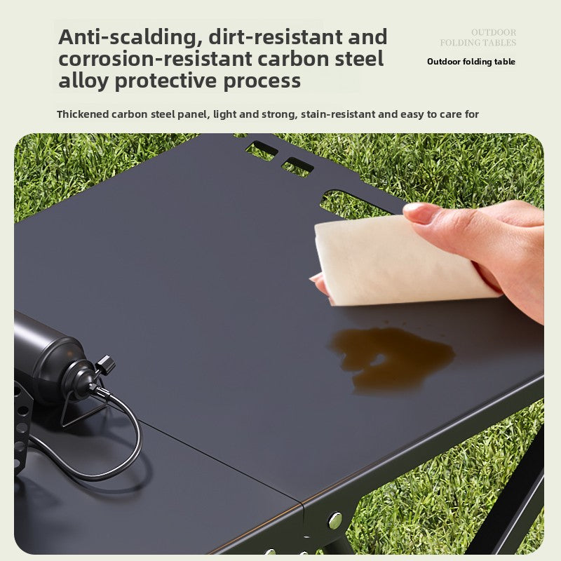 Outdoor foldable tactical table