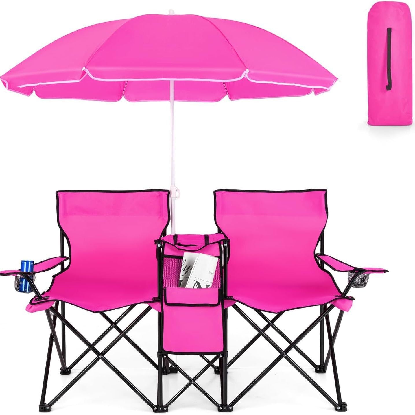 Outdoor Folding Sunshade Chair with Ice Pack