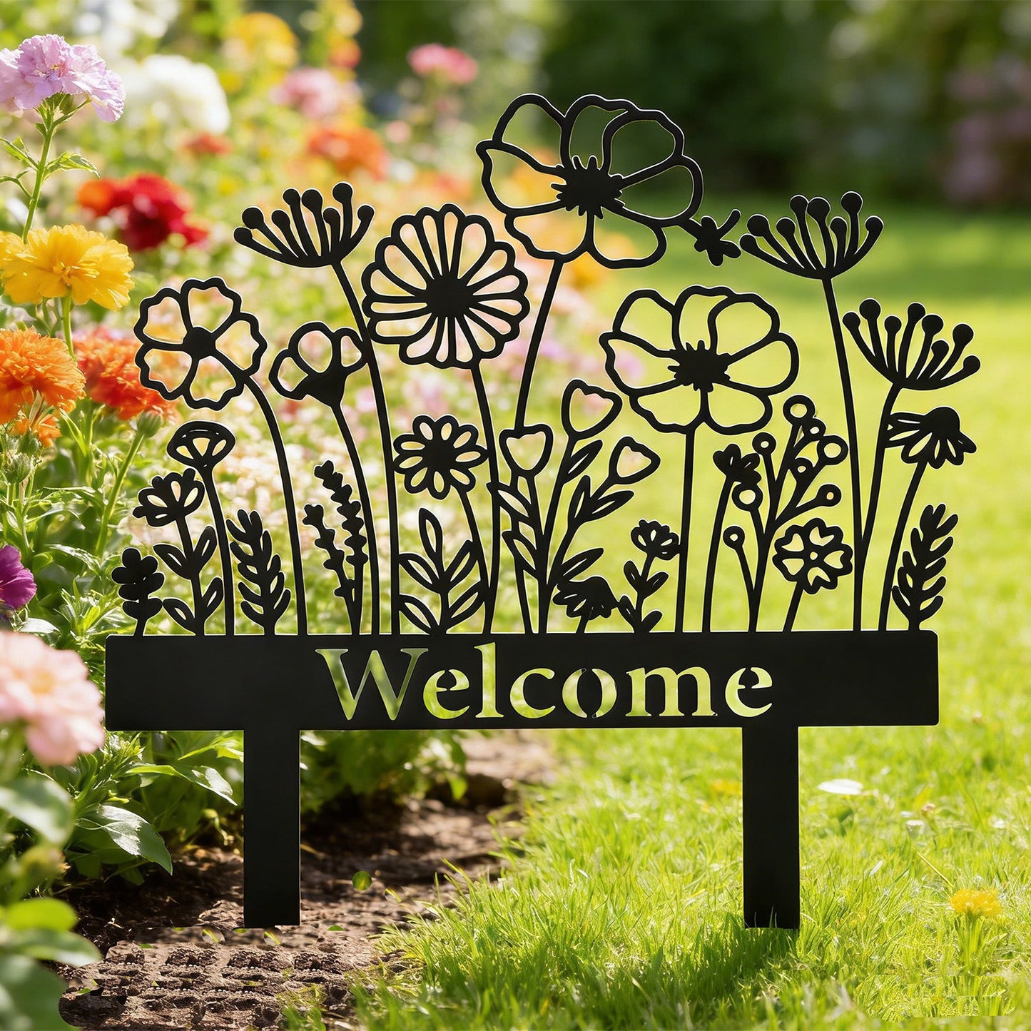 Outdoor Garden Welcome Sign