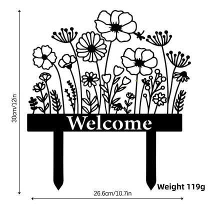 Outdoor Garden Welcome Sign