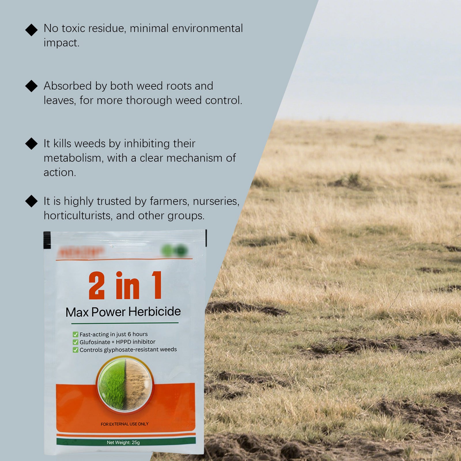 Outdoor Herbicide for Farms and Lawns