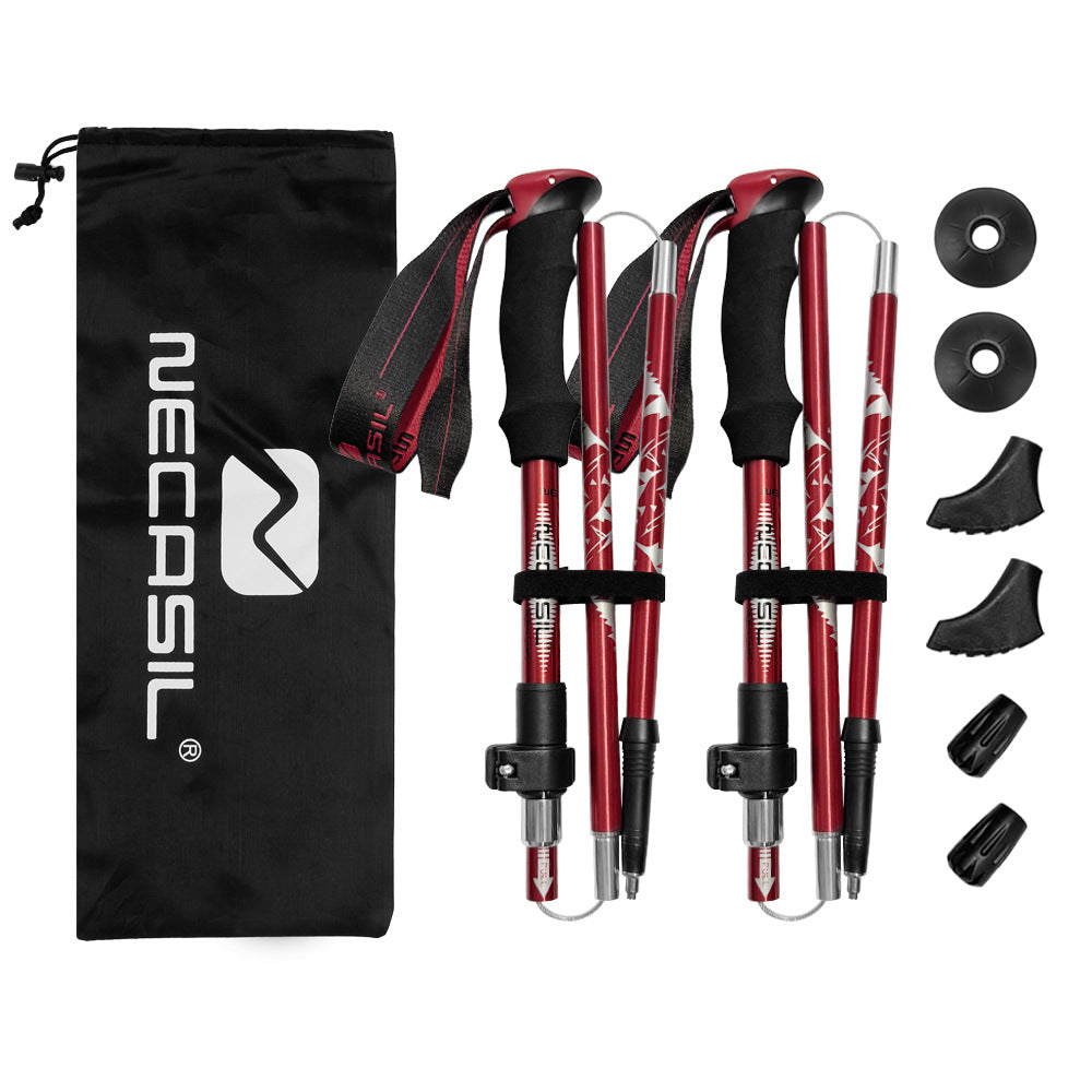 Outdoor hiking aluminum alloy trekking pole