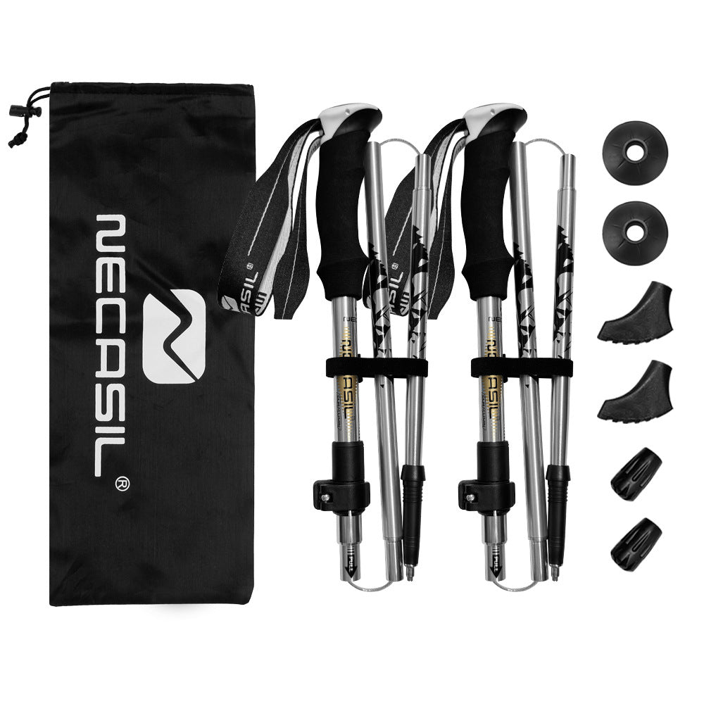Outdoor hiking aluminum alloy trekking pole