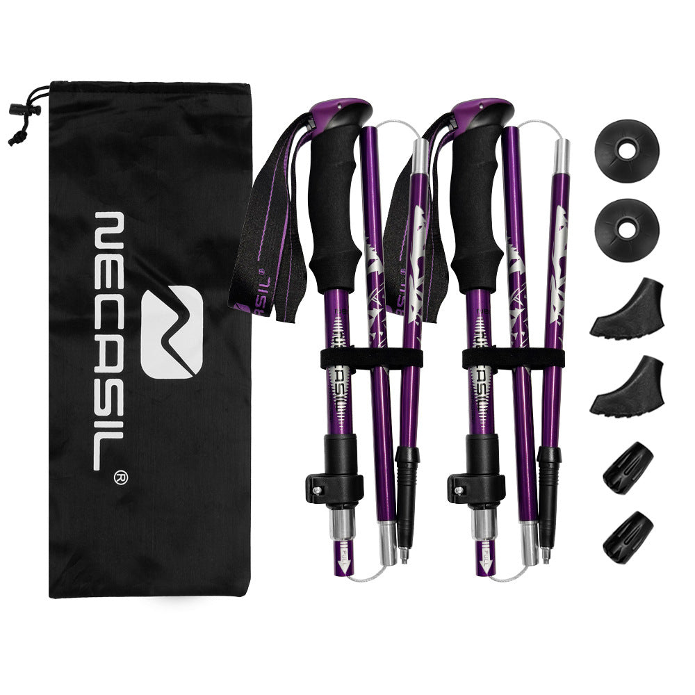 Outdoor hiking aluminum alloy trekking pole