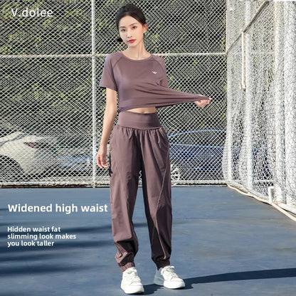 Outdoor Loose Slimming Look Breathable Yoga Fitness Clothing