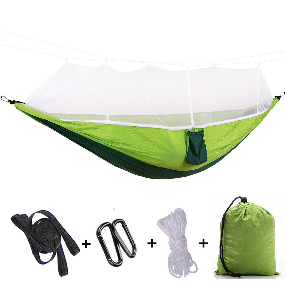 Outdoor Mosquito Net Hammock with Anti-Roll Design