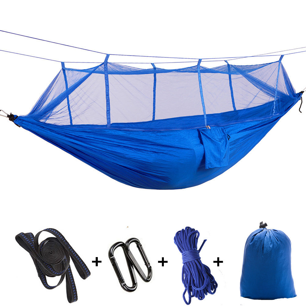 Outdoor Mosquito Net Hammock with Anti-Roll Design
