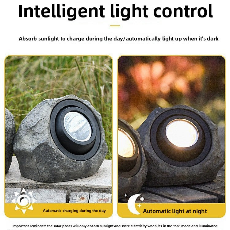 Outdoor realistic stone lanterns in outdoor garden