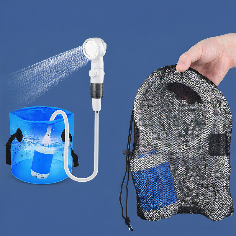 Outdoor showerhead mobile bathing wonder