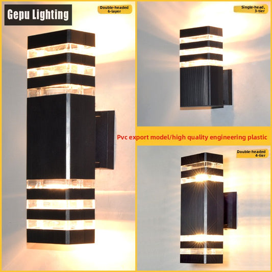 Outdoor simple up-down illuminated wall lamp