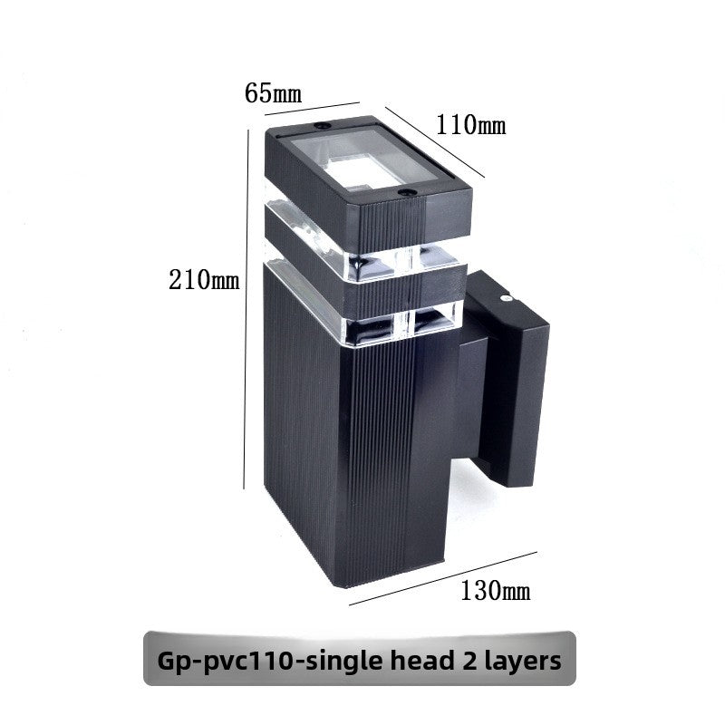 Outdoor simple up-down illuminated wall lamp
