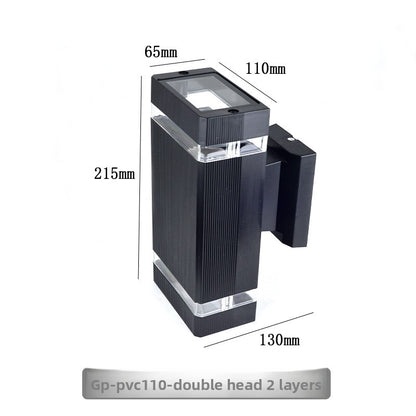 Outdoor simple up-down illuminated wall lamp