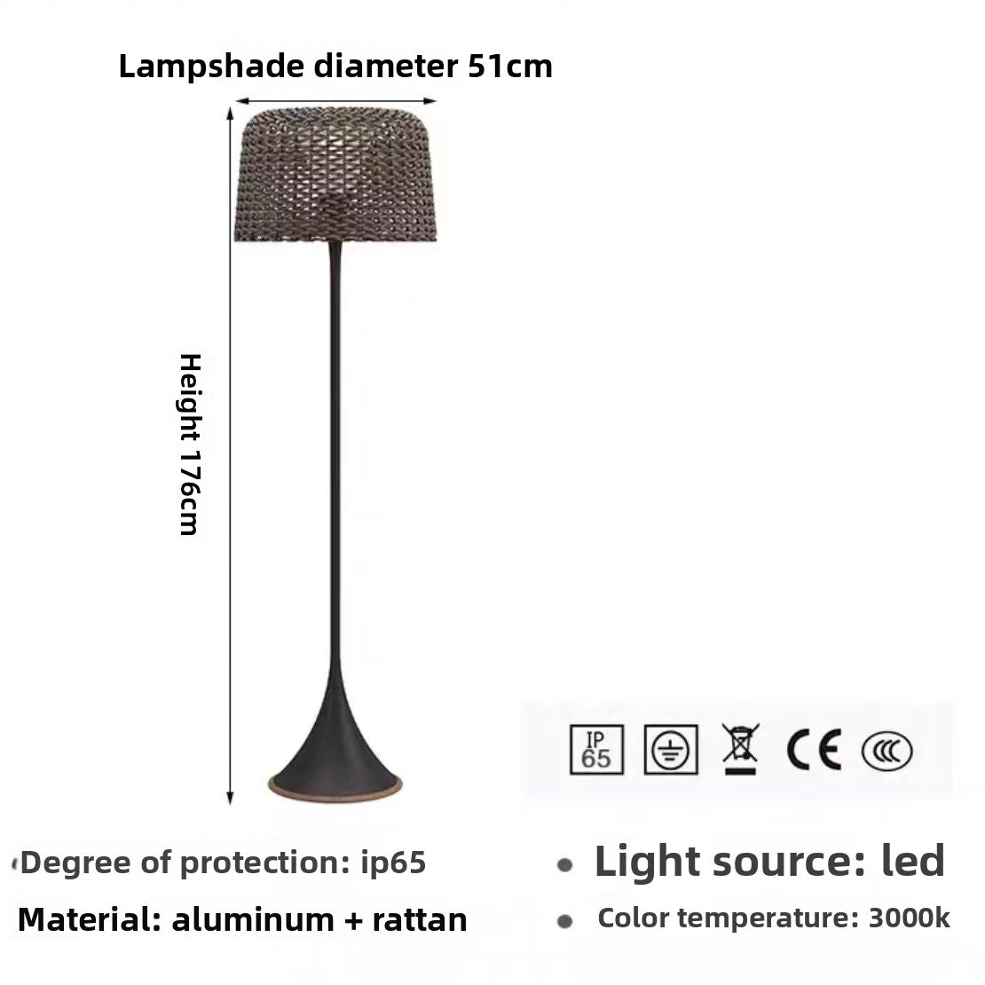 Outdoor Solar Powered Garden Light with Remote Control