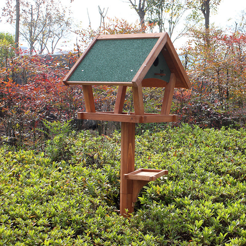 Outdoor Solid Wood Bird Feeder