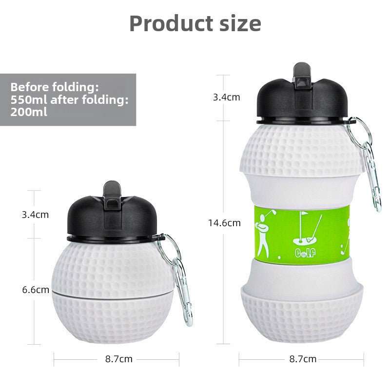 Outdoor Sports Water Cup, Spherical Silicone Folding Cup