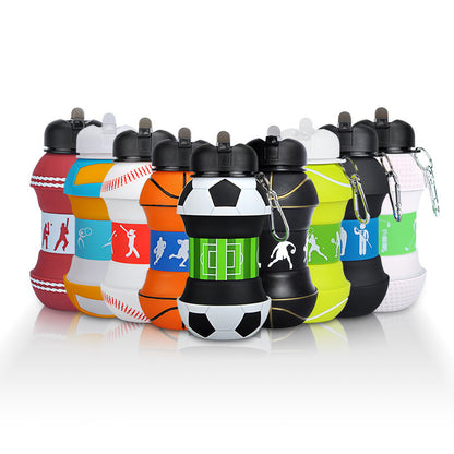 Outdoor Sports Water Cup, Spherical Silicone Folding Cup