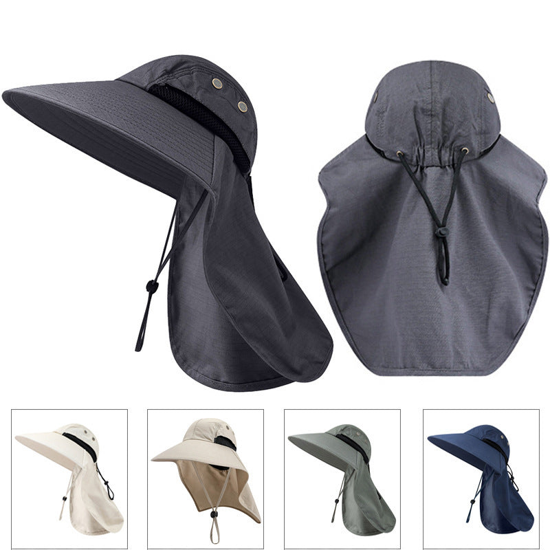 Outdoor Sun Protection Hat with Shawl Neck Guard