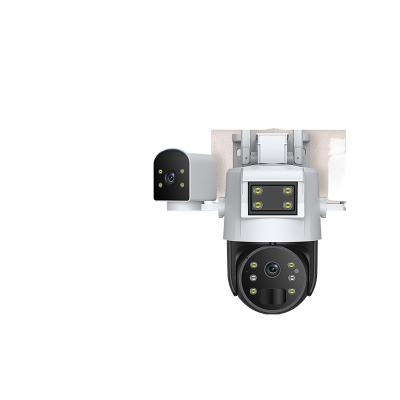 Outdoor three-lens 4G solar surveillance camera