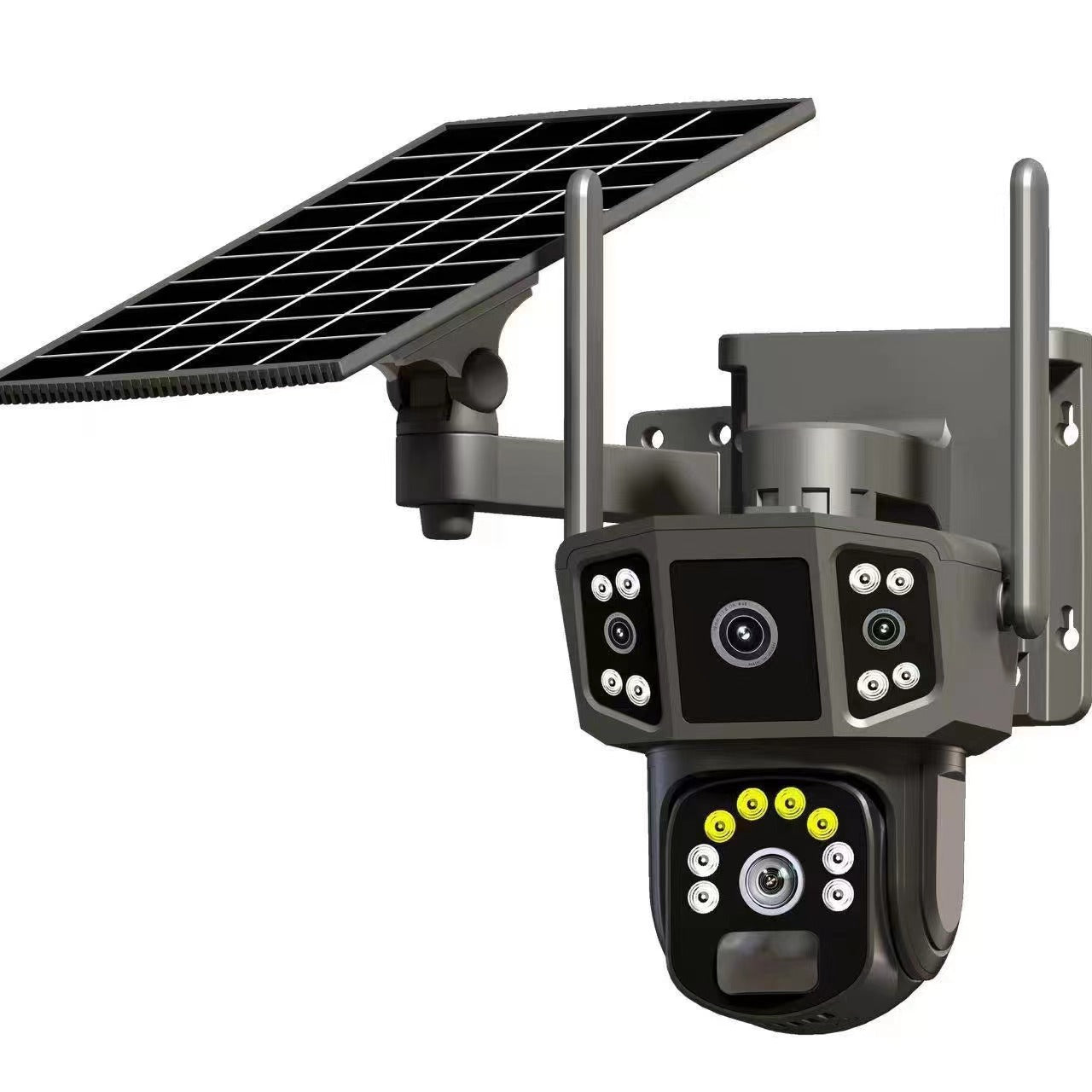 Outdoor three-picture solar camera without electricity and network remote high-definition night vision orchard monitor camera