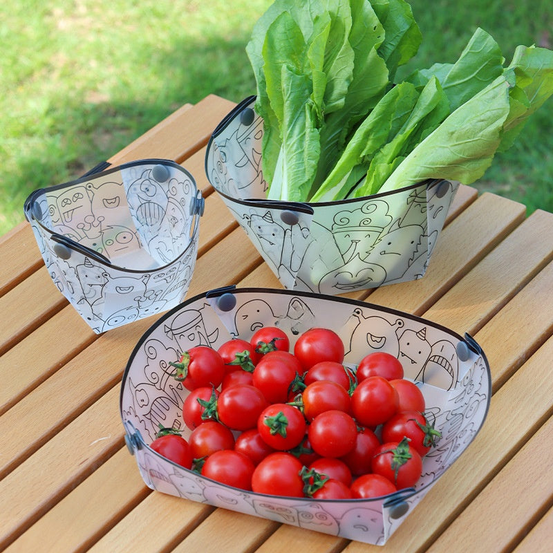 Outdoor ultra-light folding tableware portable bowl