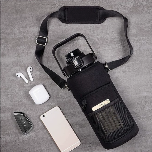 Outdoor Water Bottle and Protective Cover with Strap