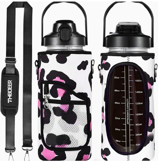 Outdoor Water Bottle and Protective Cover with Strap