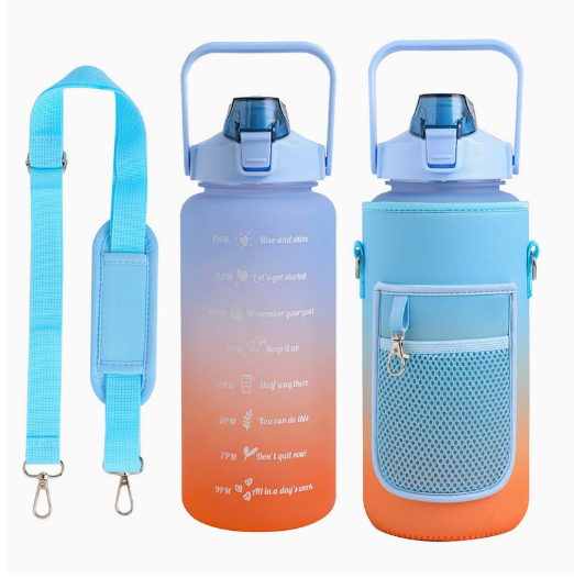 Outdoor Water Bottle and Protective Cover with Strap
