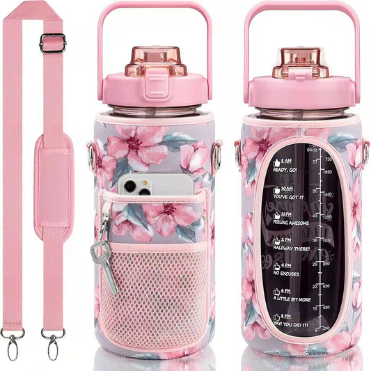 Outdoor Water Bottle and Protective Cover with Strap