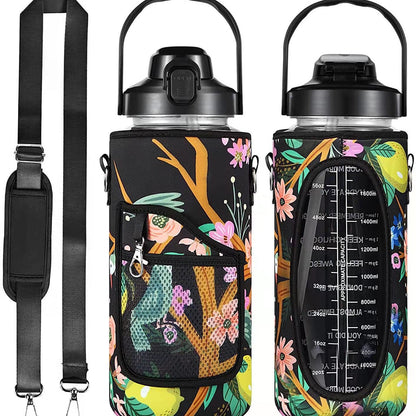 Outdoor Water Bottle Protective Cover with Strap