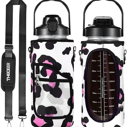 Outdoor Water Bottle Protective Cover with Strap