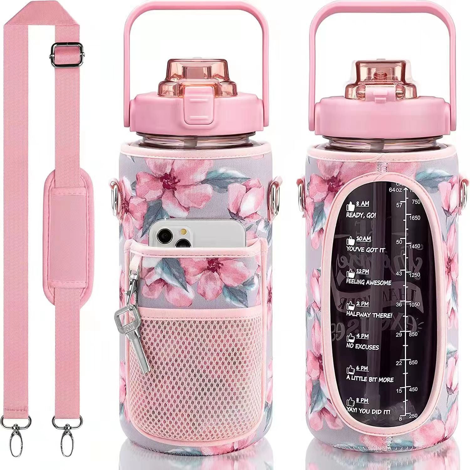 Outdoor Water Bottle Protective Cover with Strap