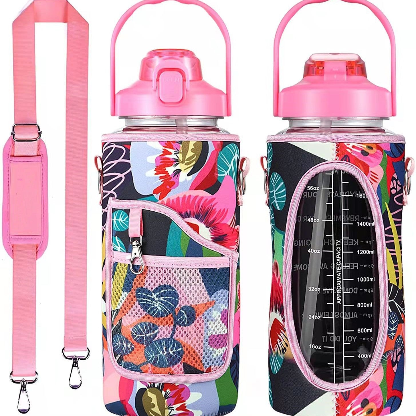 Outdoor Water Bottle Protective Cover with Strap