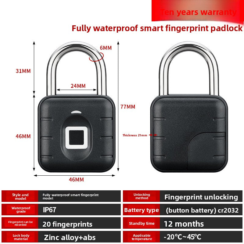 Outdoor waterproof and rust-proof padlock