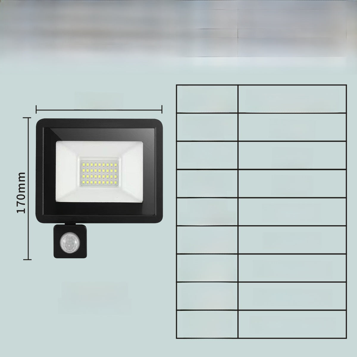 Outdoor waterproof sensor floodlight
